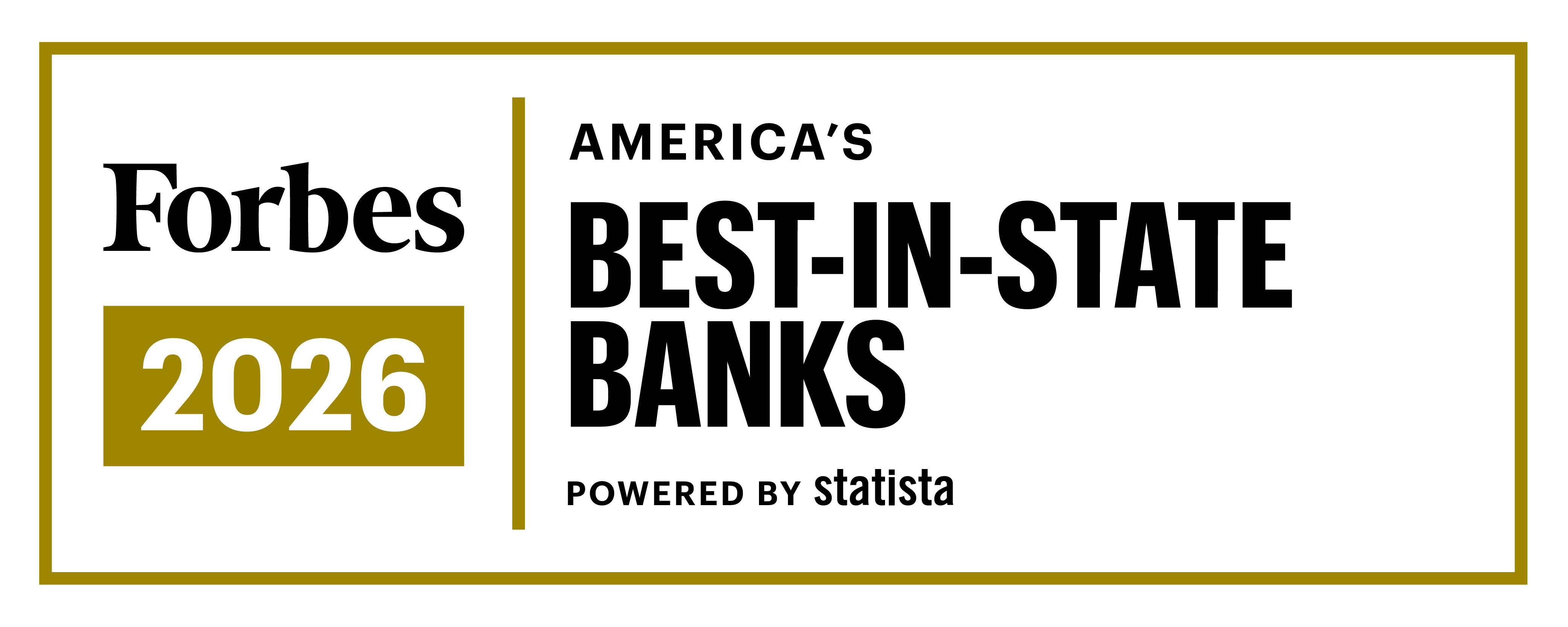Central Pacific Bank was recognized by Forbes as one of America's Best-In-State Banks for 2026.