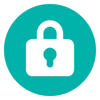 Security icon representing account protection, cybersecurity, and secure banking, in CPB's Swell color.